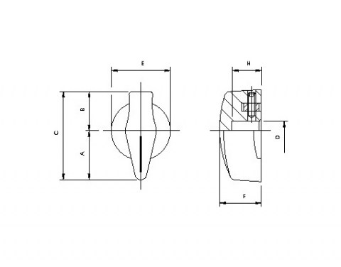 Flügelmutter MRI - Technische Zeichnung | Kuala Kunststofftechnik GmbH